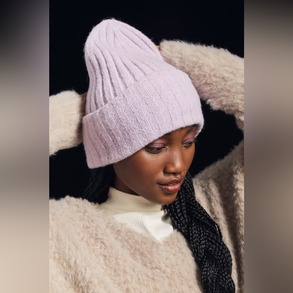 NWT Anthropologie Lilac Beanie - Picture 2 of 8